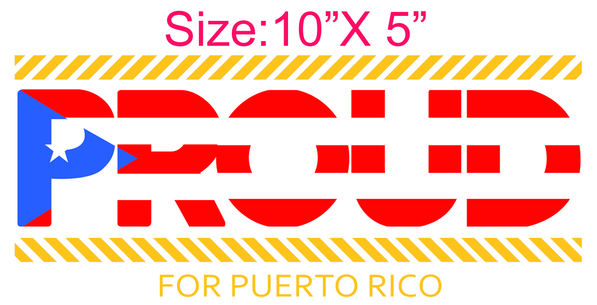 PR PUERTO RICO  3X3in SELF IRON ON HEAT TRANSFER FOR MASKS TSHIRT LOT 